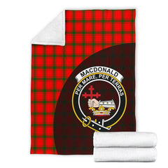 MacDonald Of Sleat Tartan Crest Blanket Wave Style