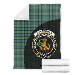 MacThomas Ancient Tartan Crest Blanket Wave Style