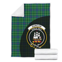 Duncan Ancient Tartan Crest Blanket Wave Style