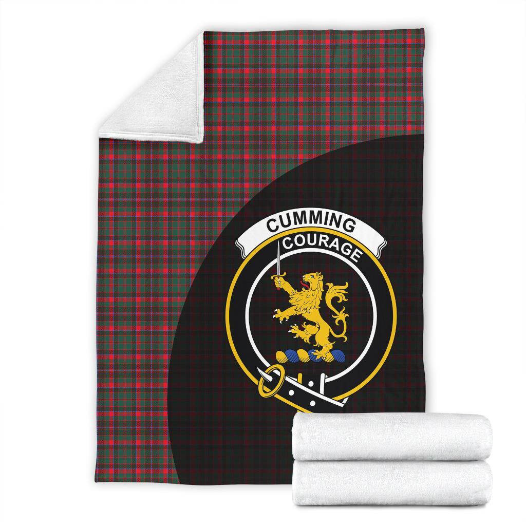 Cumming Hunting Modern Tartan Crest Blanket Wave Style