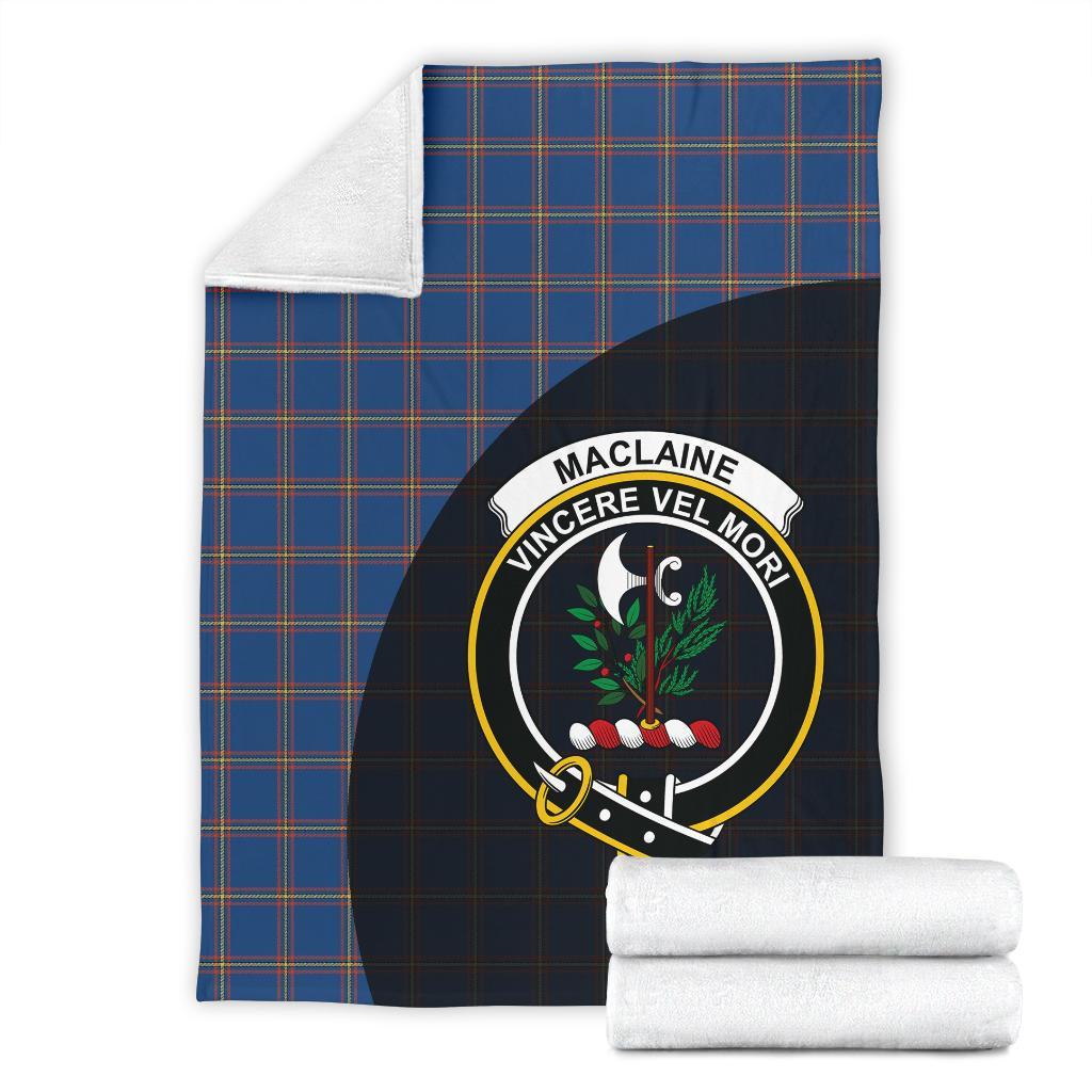 MacLaine of Loch Buie Hunting Ancient Tartan Crest Blanket Wave Style