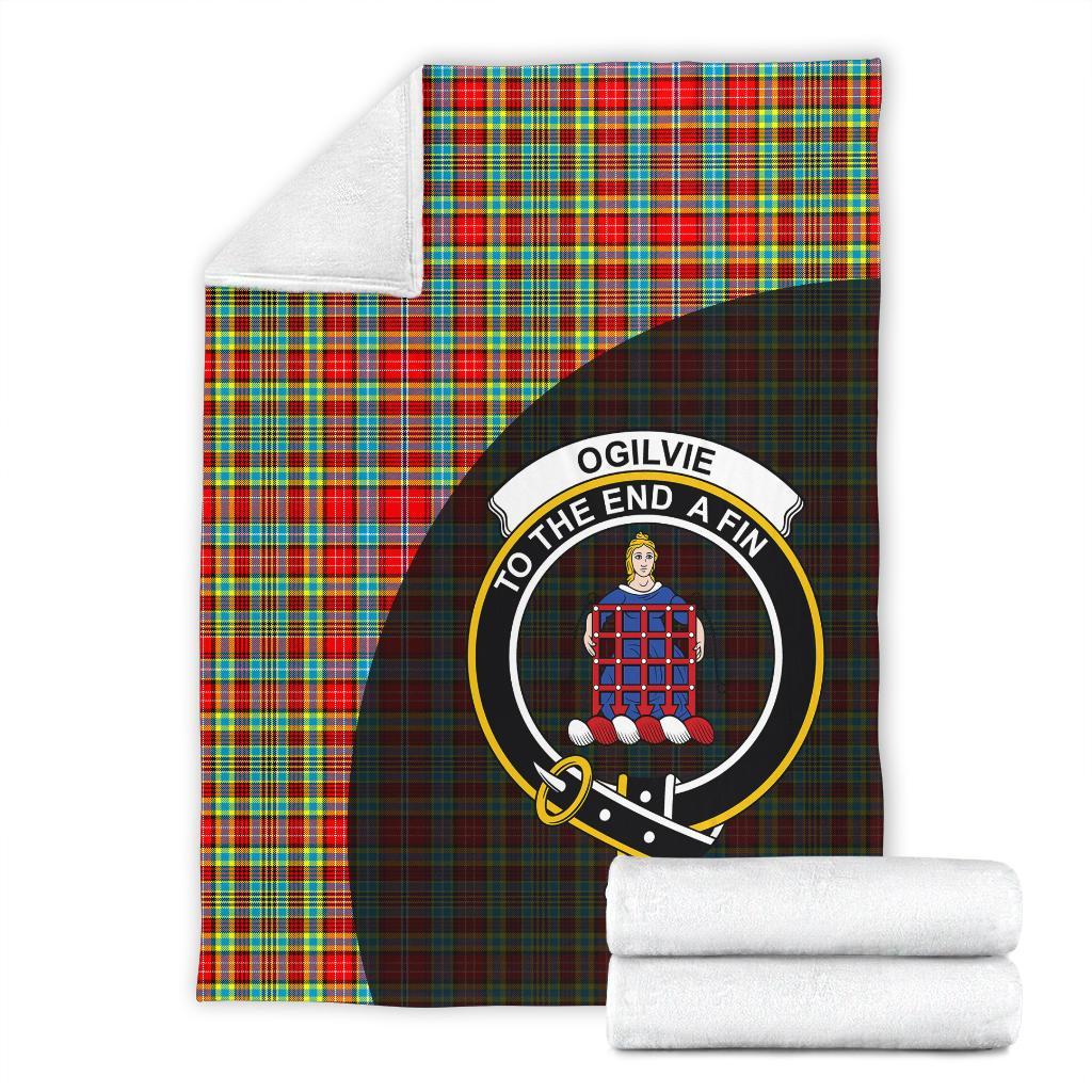 Ogilvie Tartan Crest Blanket Wave Style