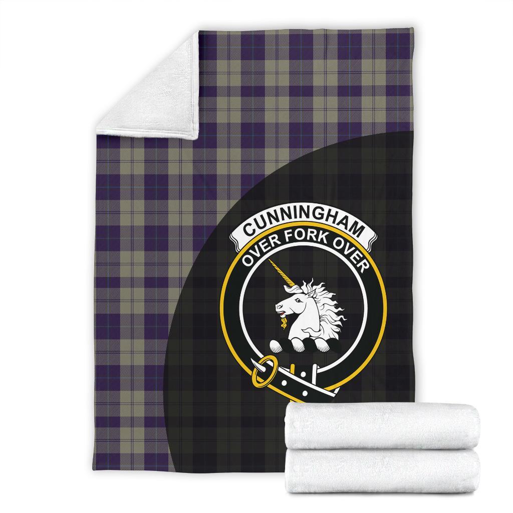 Cunningham Dress Blue Dancers Tartan Crest Blanket Wave Style