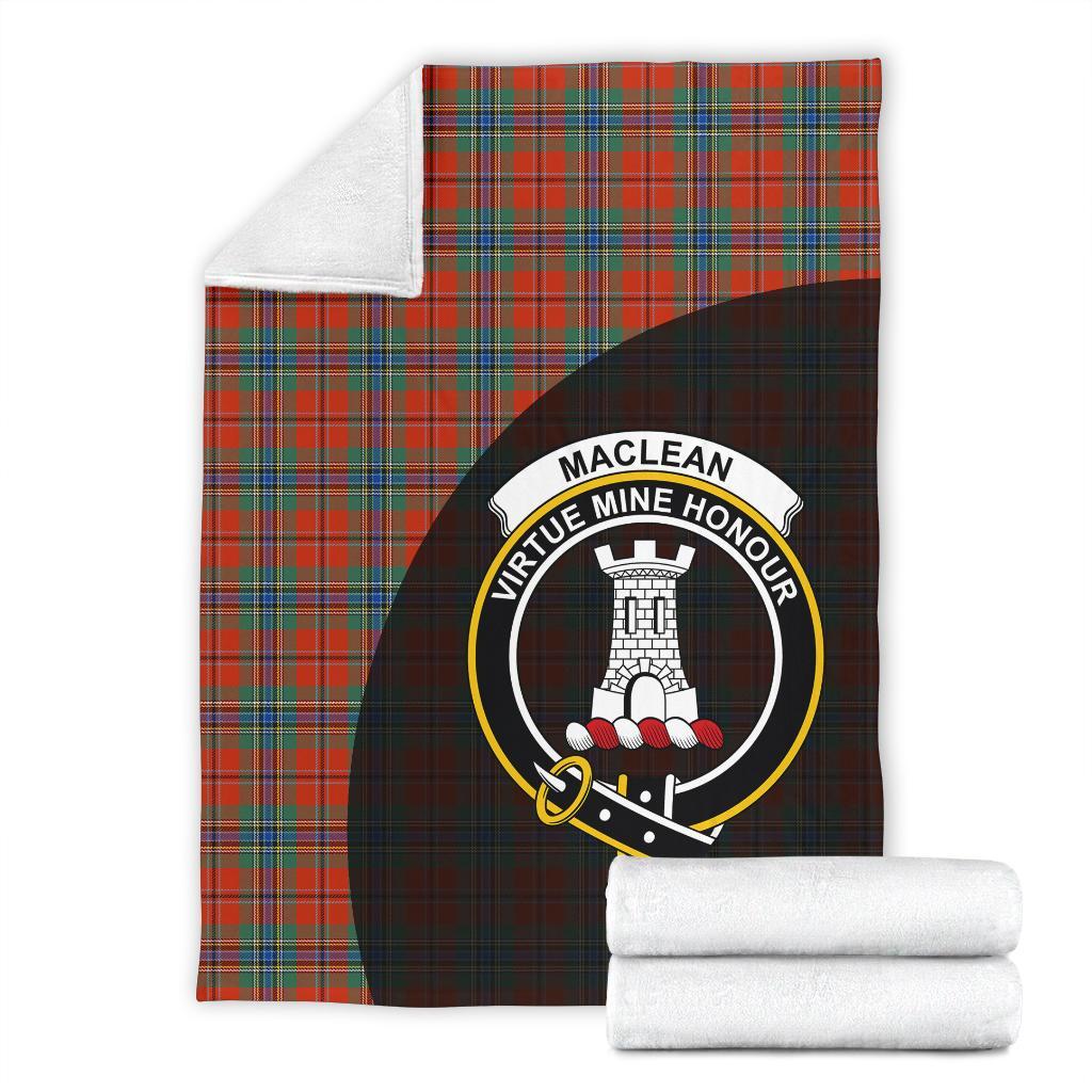 MacLean of Duart Ancient Tartan Crest Blanket Wave Style