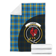 Laing Tartan Crest Blanket Wave Style