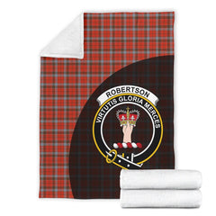 Robertson Weathered Tartan Crest Blanket Wave Style