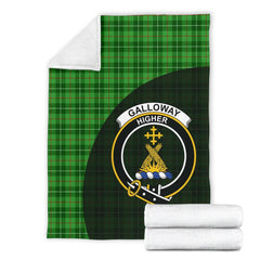 Galloway District Tartan Crest Blanket Wave Style