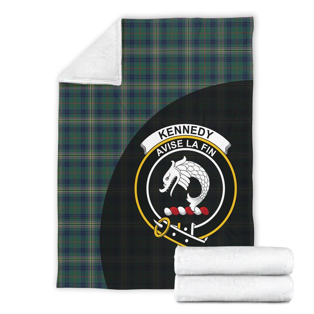 Kennedy Modern Tartan Crest Blanket Wave Style