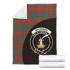 Matheson Ancient Tartan Crest Blanket Wave Style