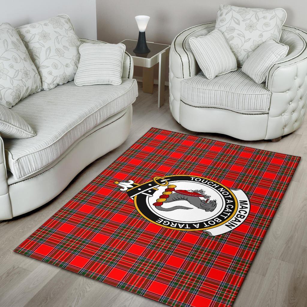 Macbain Tartan Crest Area Rug