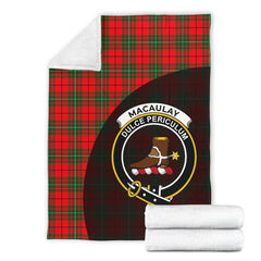 MacAulay Modern Tartan Crest Blanket Wave Style