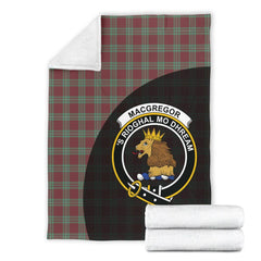 MacGregor Hunting Ancient Tartan Crest Blanket Wave Style