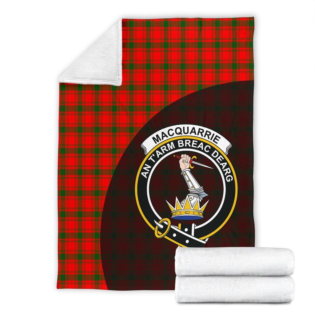 MacQuarrie Modern Tartan Crest Blanket Wave Style