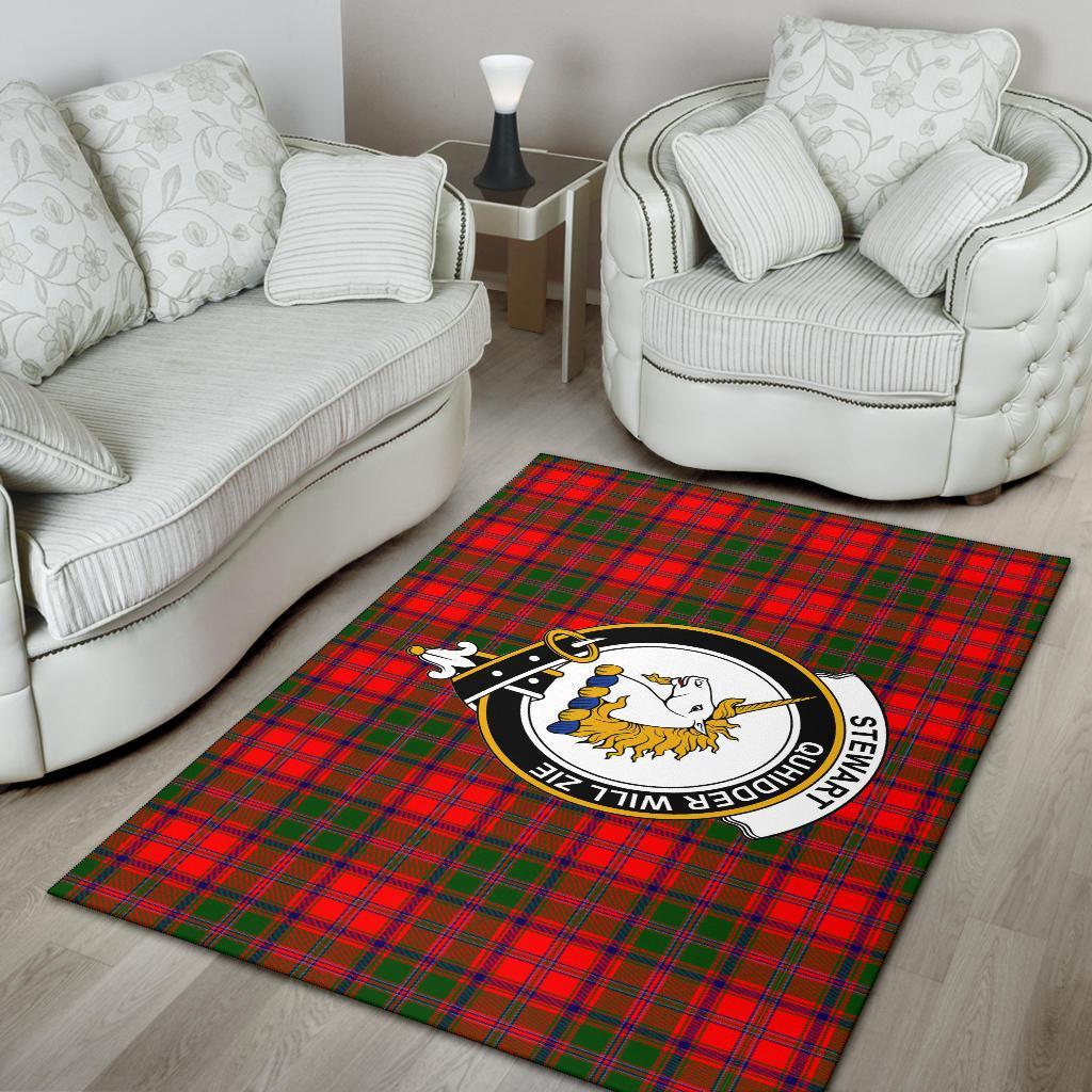 Stewart (Of Appin) Tartan Crest Area Rug