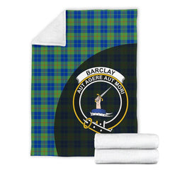 Barclay Hunting Ancient Tartan Crest Blanket Wave Style