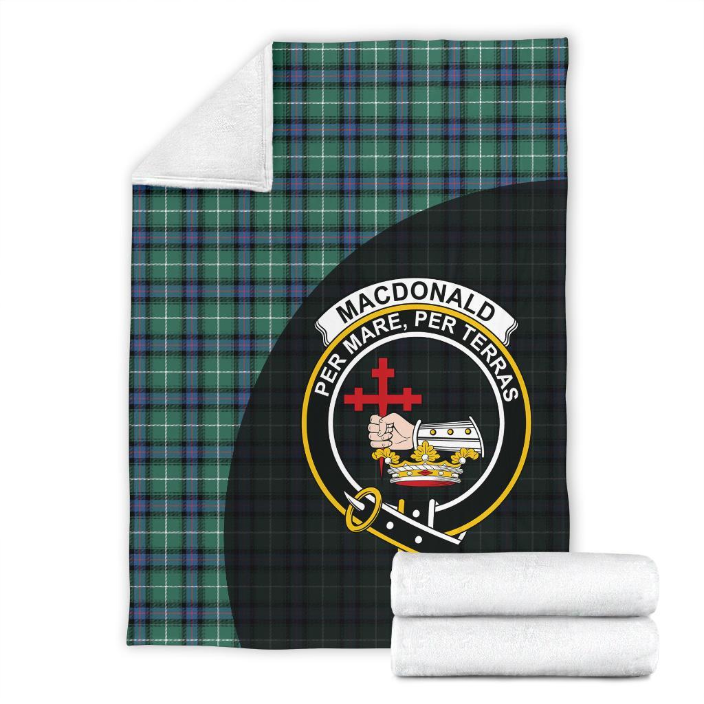 MacDonald of the Isles Hunting Ancient Tartan Crest Blanket Wave Style