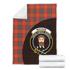 MacNab Ancient Tartan Crest Blanket Wave Style