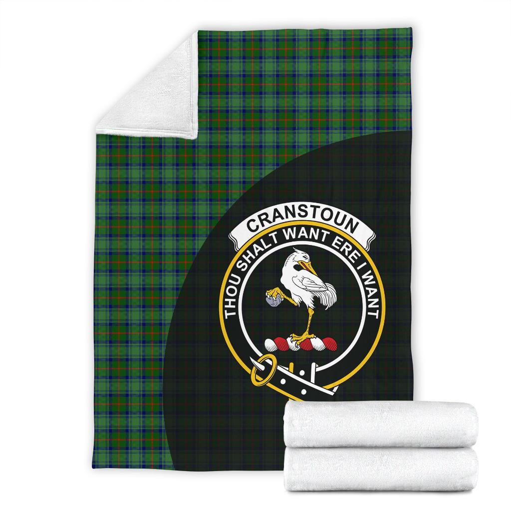 Cranstoun Tartan Crest Blanket Wave Style