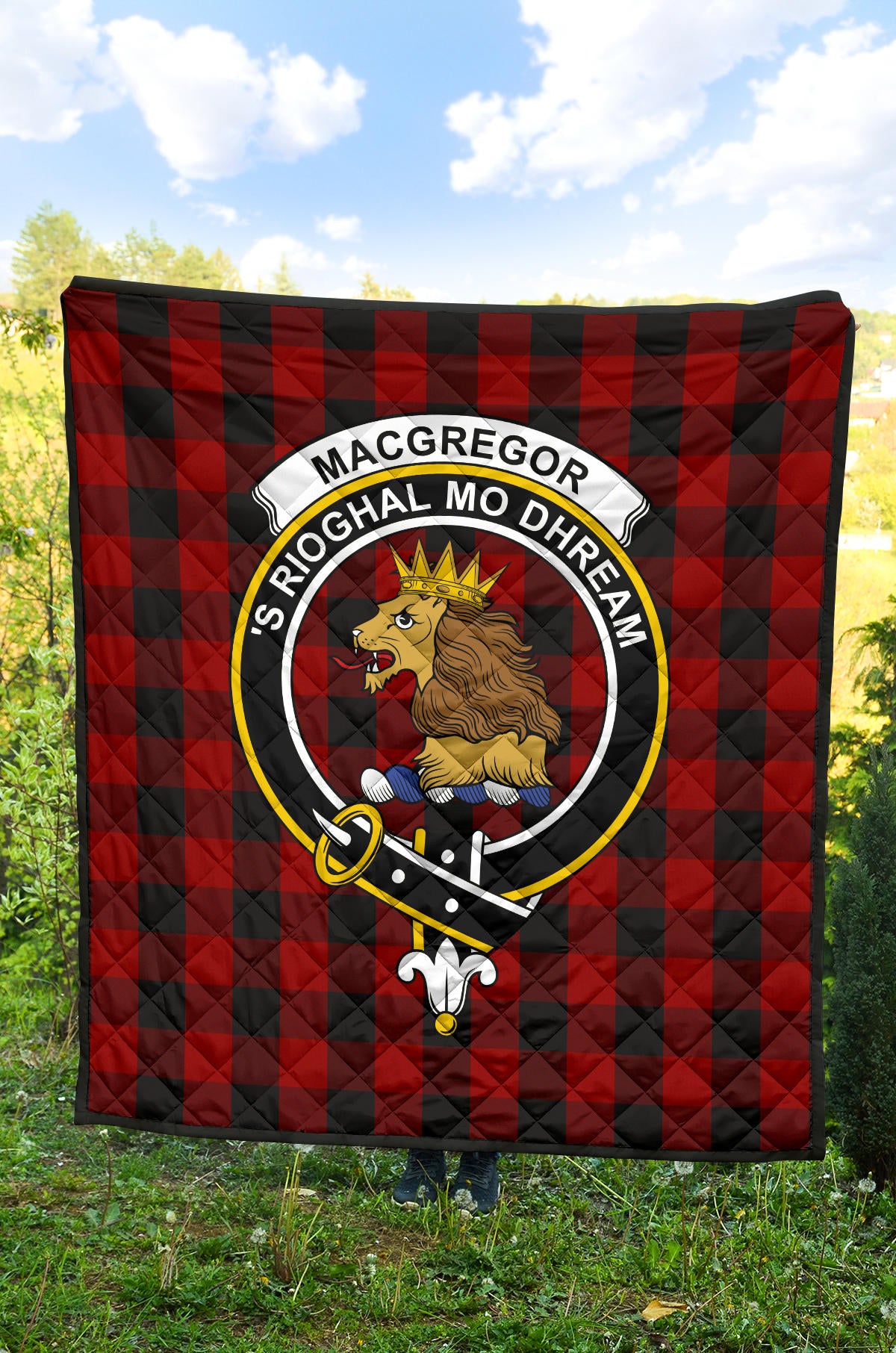 Rob Roy Macgregor Tartan Crest Quilt - SP