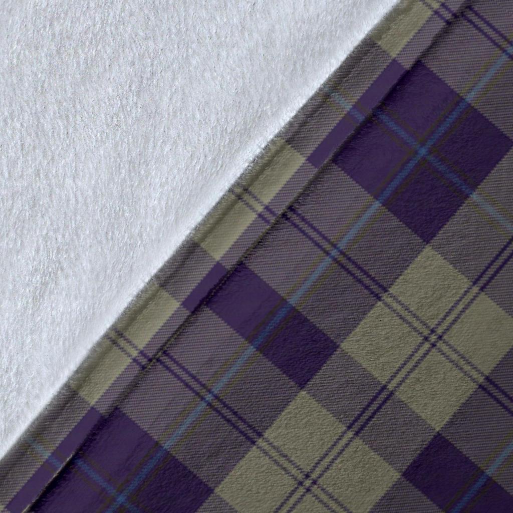 Cunningham Dress Blue Dancers Tartan Crest Blanket - 3 Sizes