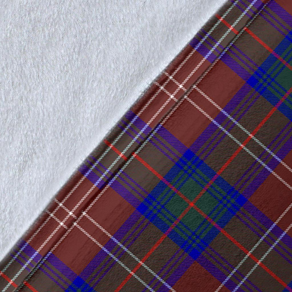 Chisholm Hunting Modern Tartan Crest Blanket Wave Style