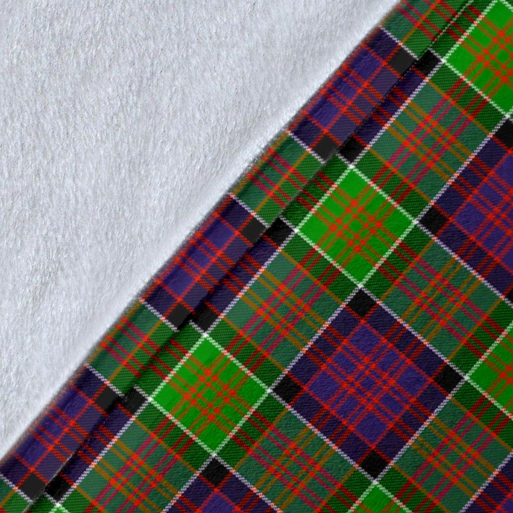 MacDonald of Clanranald Tartan Crest Blanket Wave Style