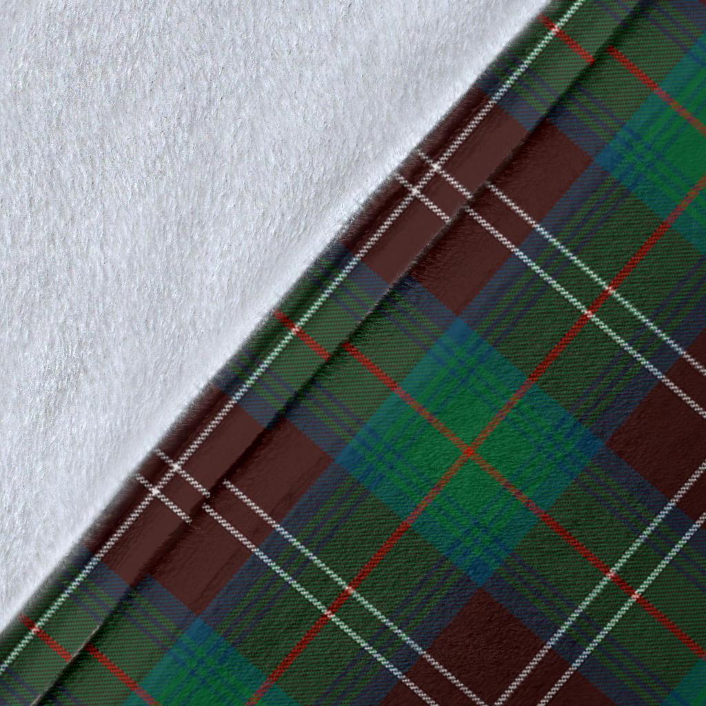 Chisholm Hunting Ancient Tartan Crest Blanket Wave Style