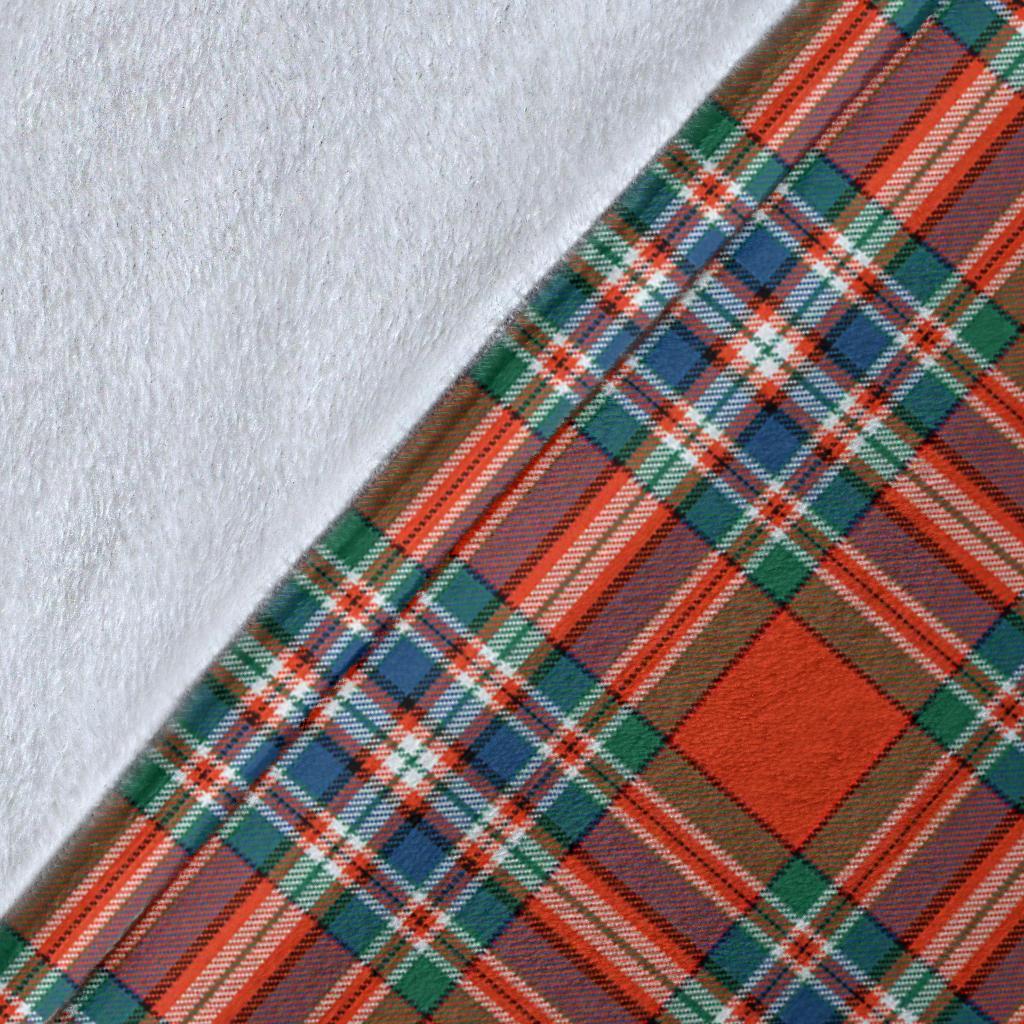 MacFarlane Ancient Tartan Crest Blanket Wave Style