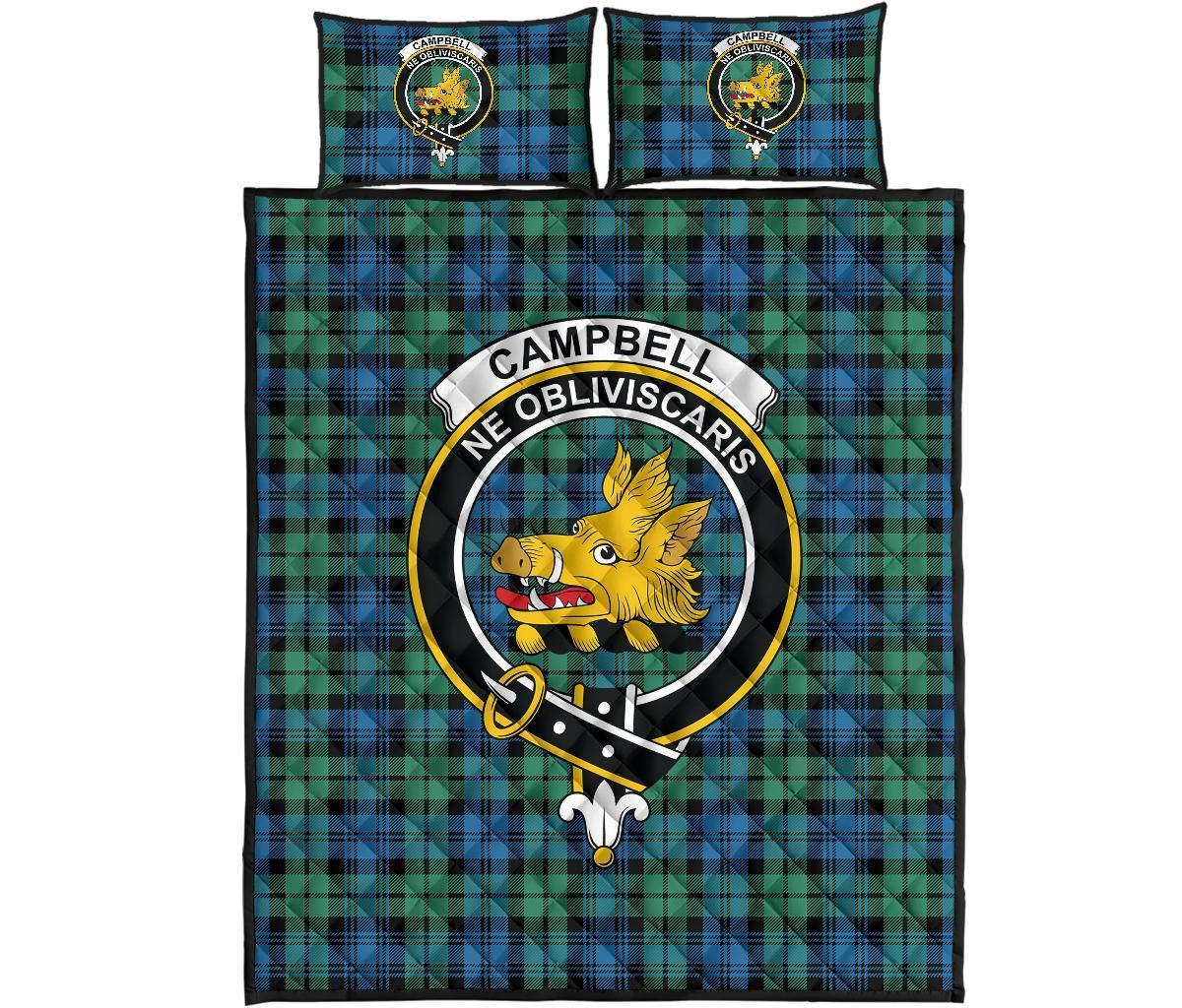 Campbell Ancient 01 Tartan Crest Quilt Bed Set