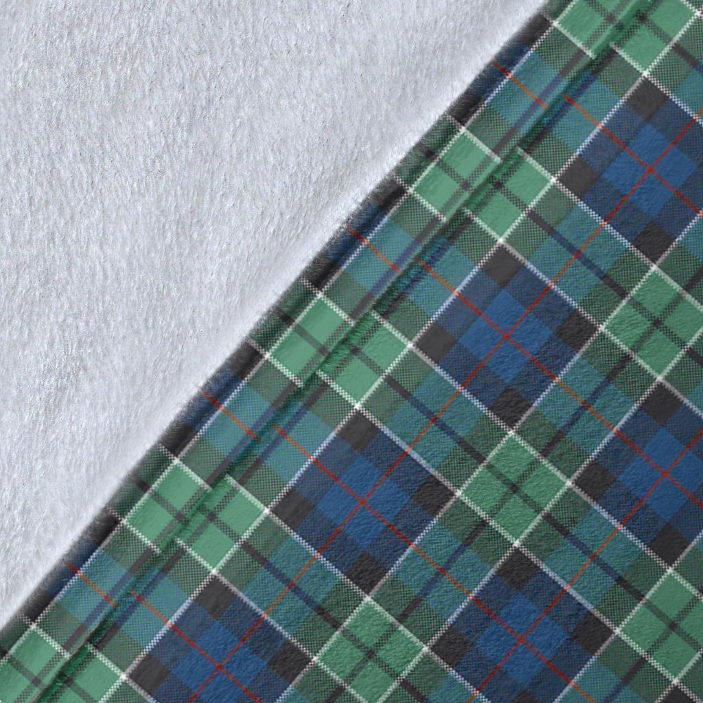 Leslie Hunting Ancient Tartan Crest Blanket Wave Style