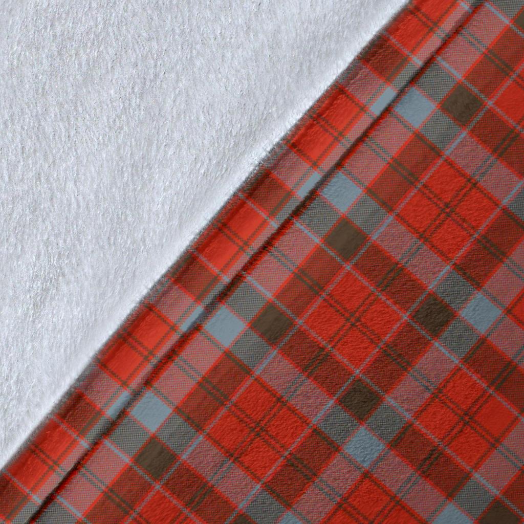 Robertson Weathered Tartan Crest Blanket Wave Style