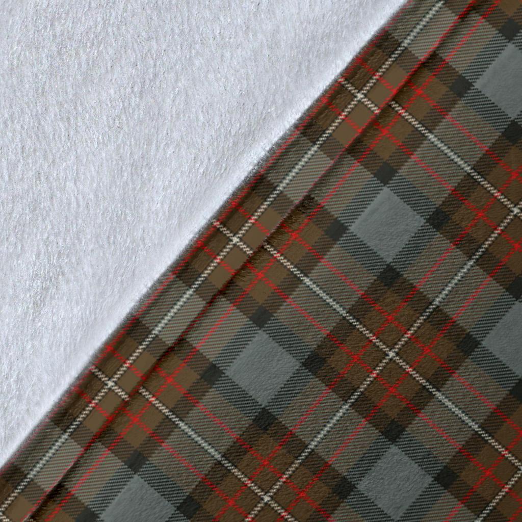 Fergusson Weathered Tartan Crest Blanket Wave Style