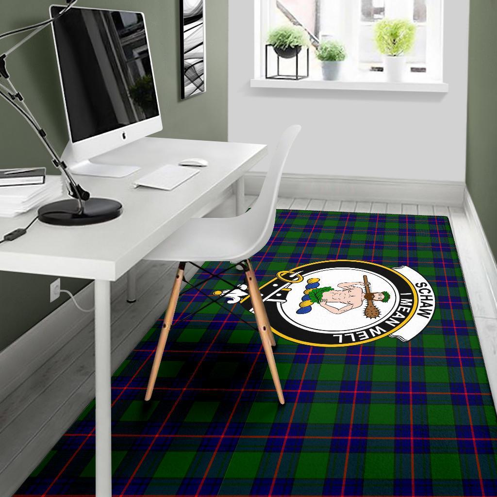 Shaw (Or Schaw) Of Sauchie Tartan Crest Area Rug