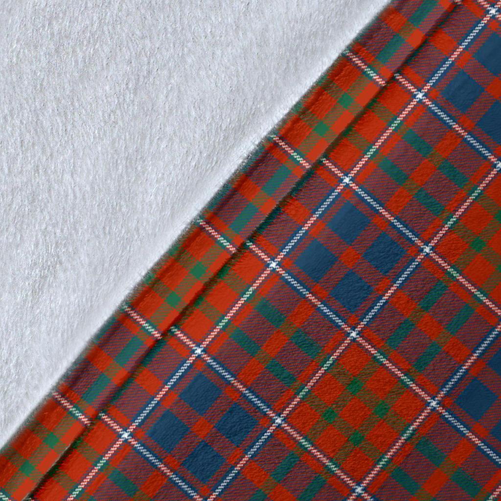 Cameron of Lochiel Ancient Tartan Crest Blanket Wave Style