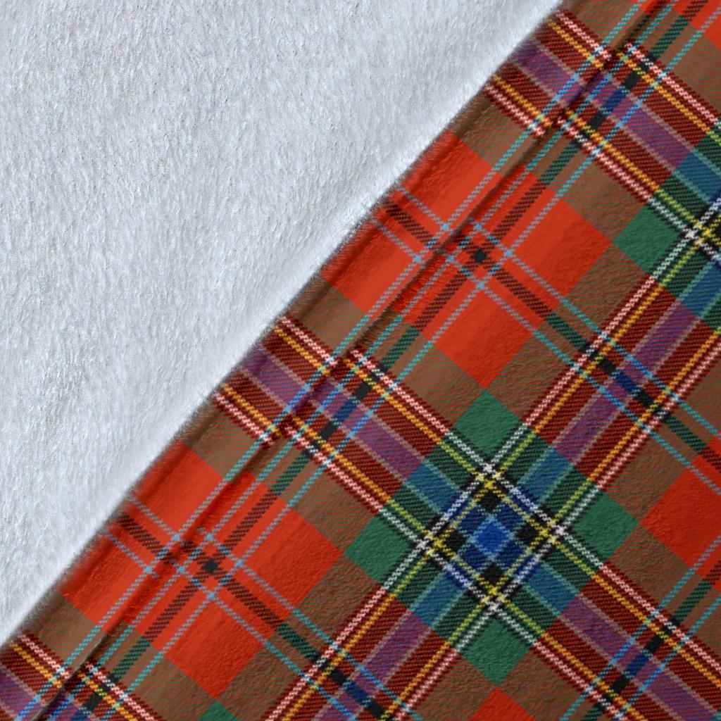 MacLean of Duart Ancient Tartan Crest Blanket Wave Style