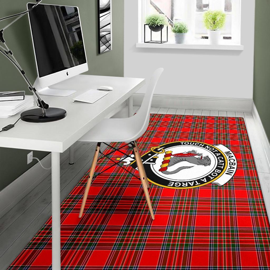 Macbain Tartan Crest Area Rug