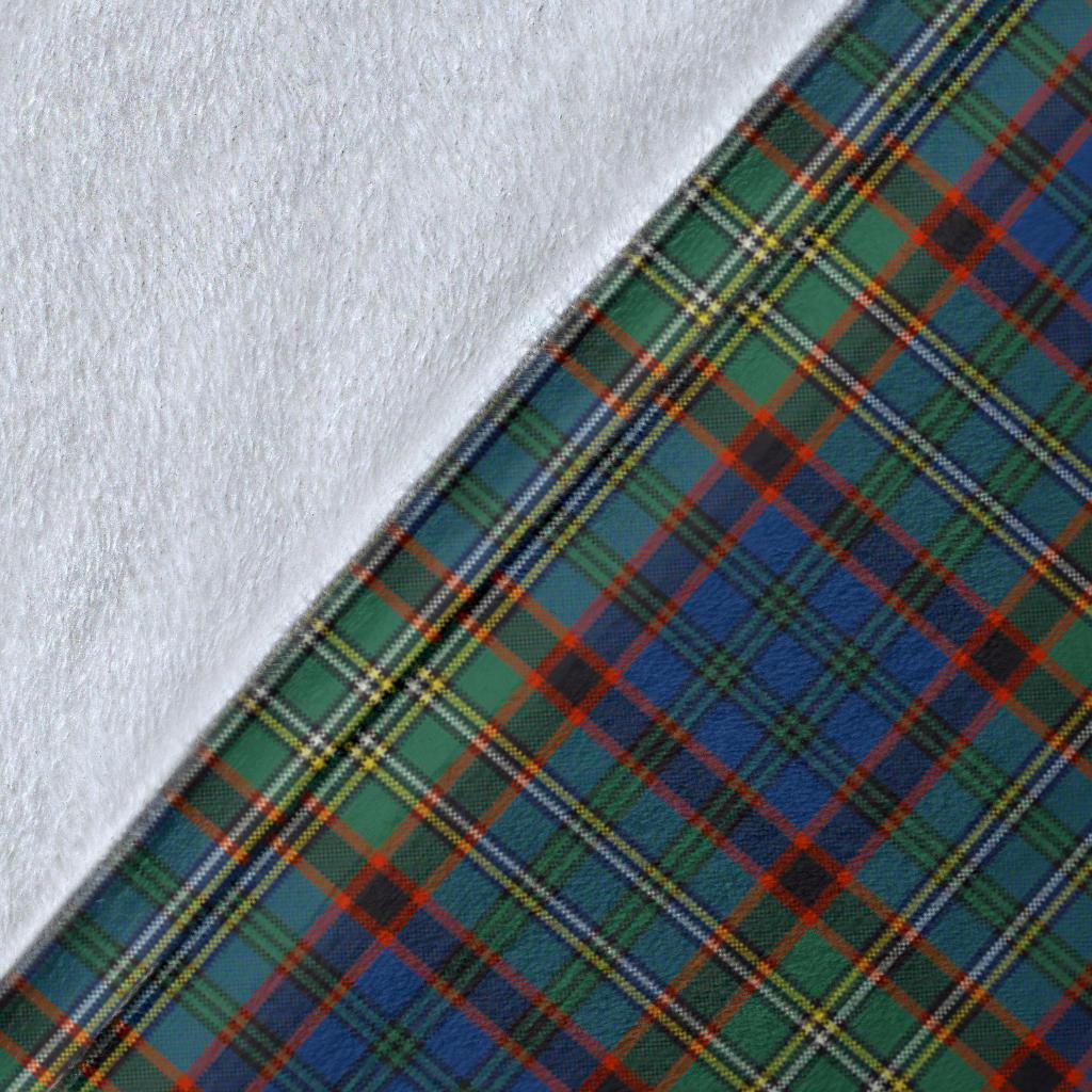 Nicolson Hunting Ancient Tartan Crest Blanket Wave Style