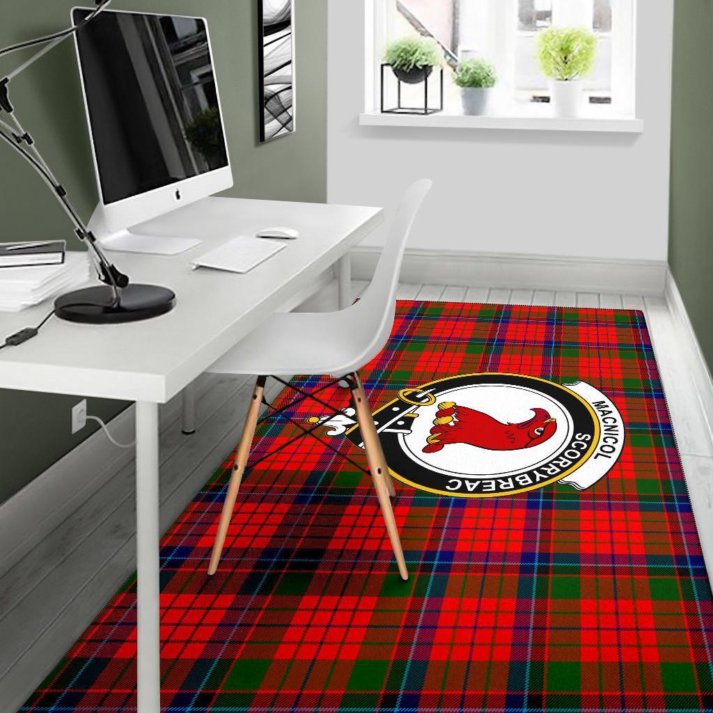 Macnicol (Of Scorrybreac) Tartan Crest Area Rug