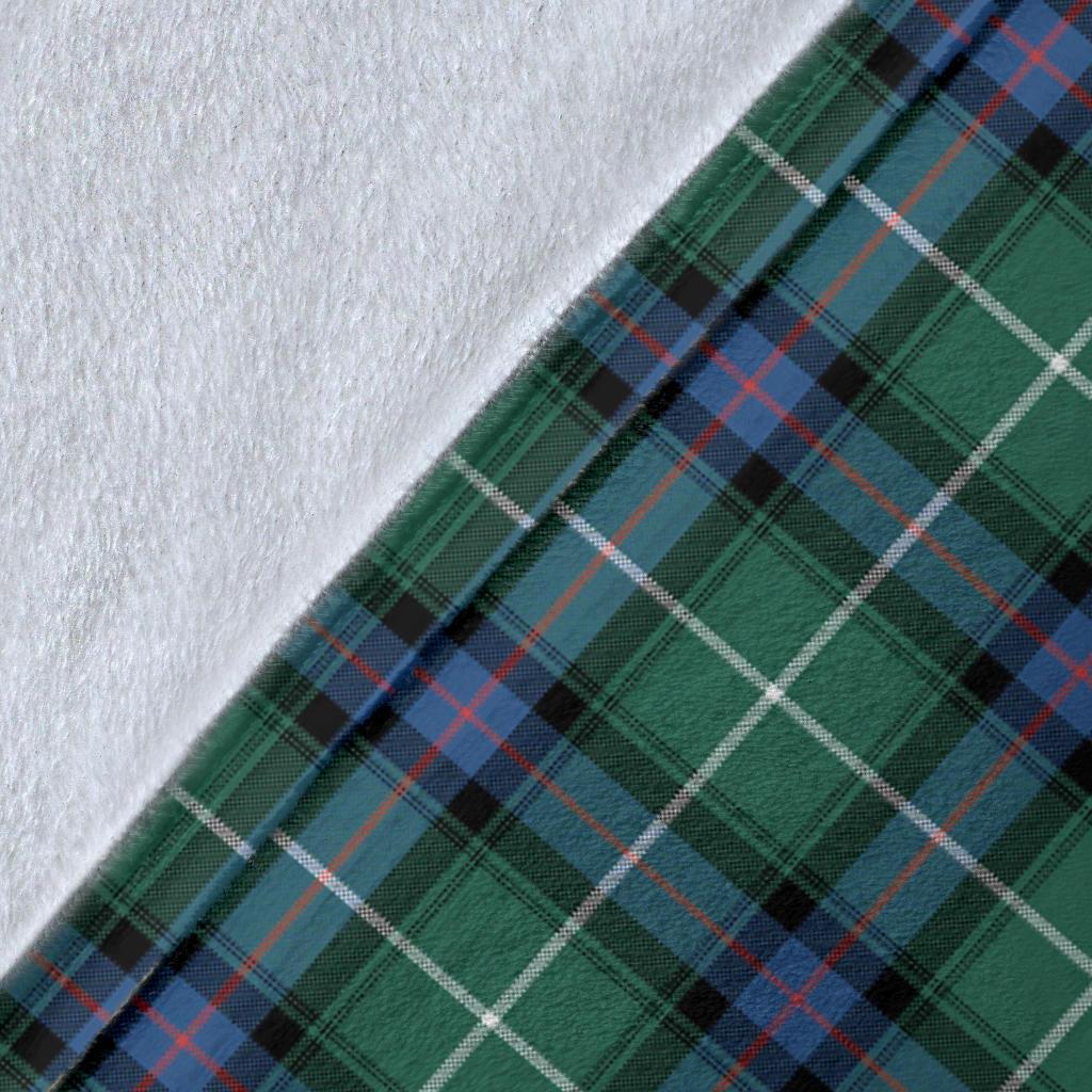 MacDonald of the Isles Hunting Ancient Tartan Crest Blanket Wave Style