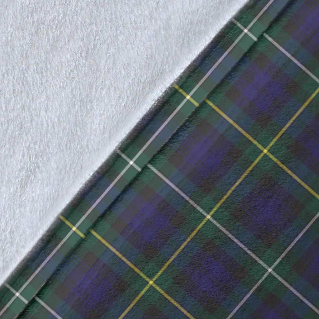Campbell Argyll Modern Tartan Crest Blanket Wave Style