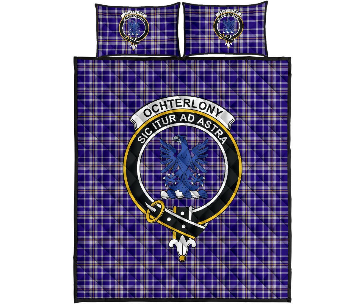 Ochterlony Tartan Crest Quilt Bed Set