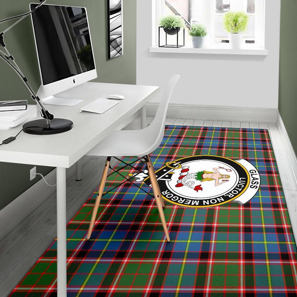 Glass Tartan Crest Area Rug