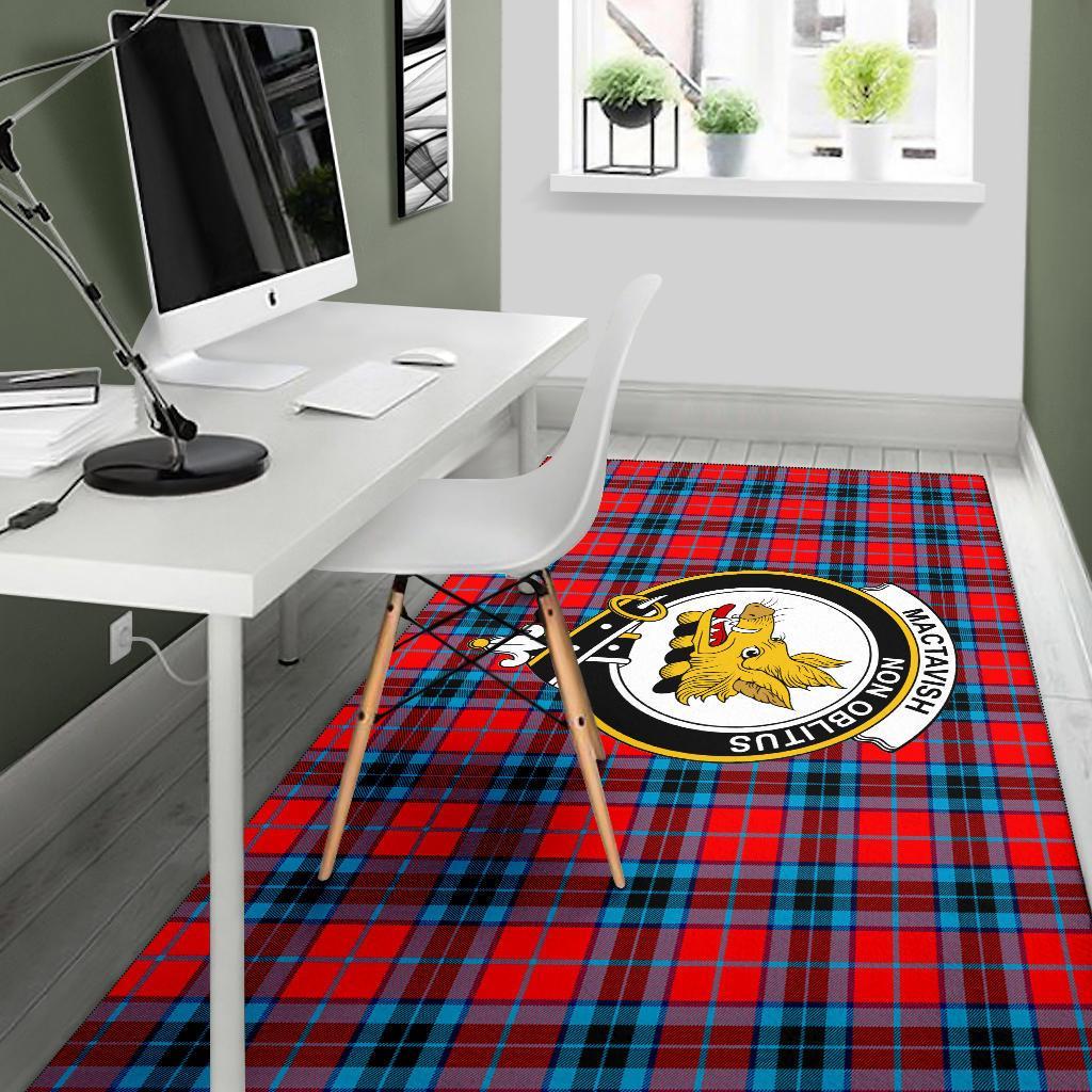 MacTavish Tartan Crest Area Rug