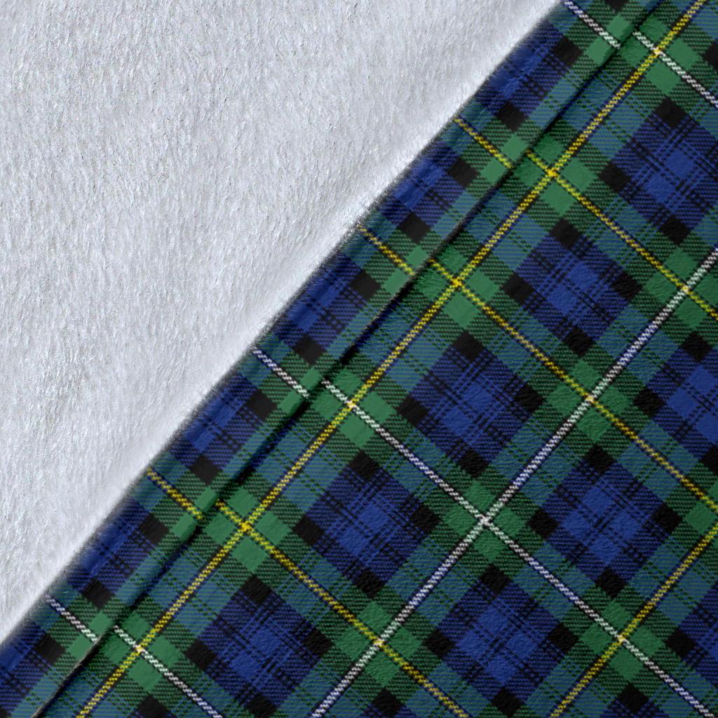 Campbell Argyll Ancient Tartan Crest Blanket Wave Style