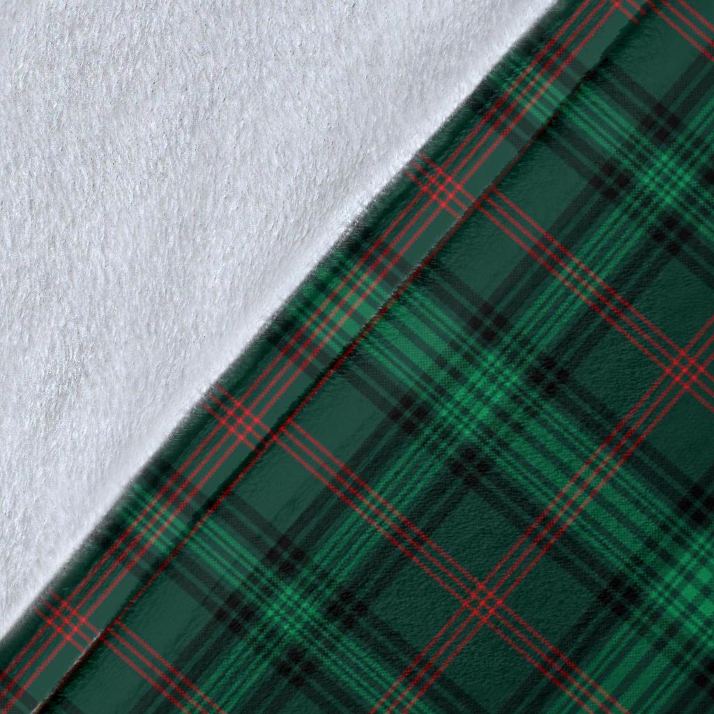 Ross Hunting Modern Tartan Crest Blanket Wave Style