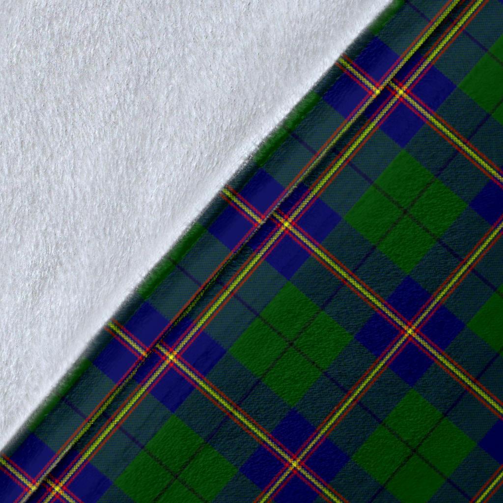 Carmichael Modern Tartan Crest Blanket Wave Style