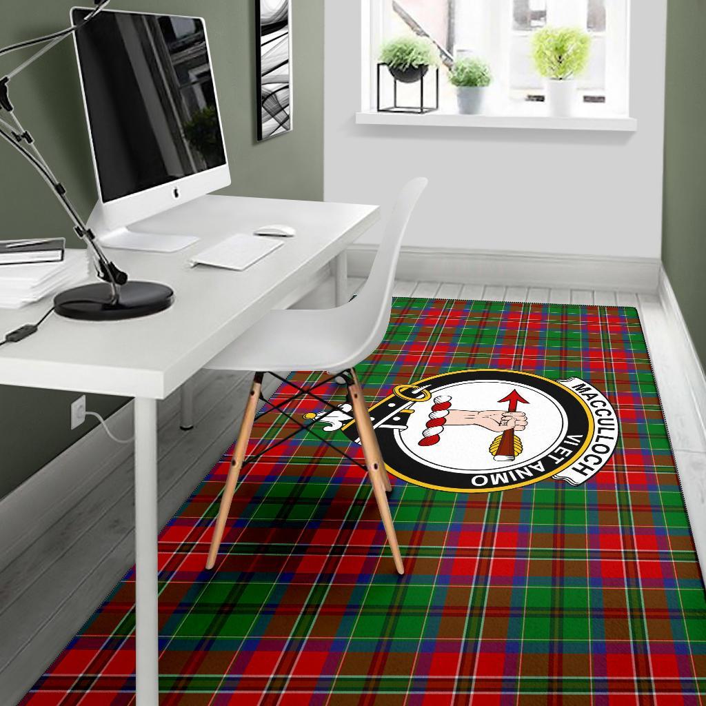 Macculloch (Mcculloch) Tartan Crest Area Rug