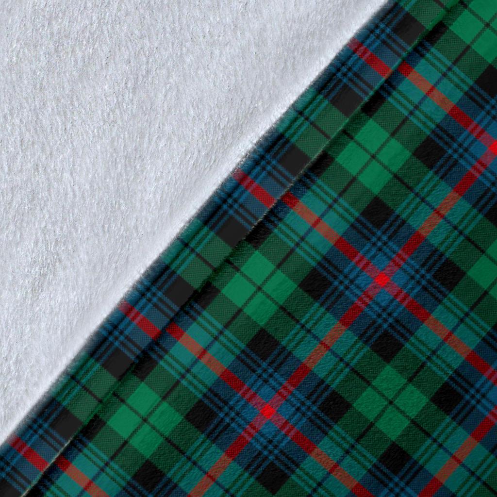 Urquhart Broad Red Ancient Tartan Crest Blanket Wave Style