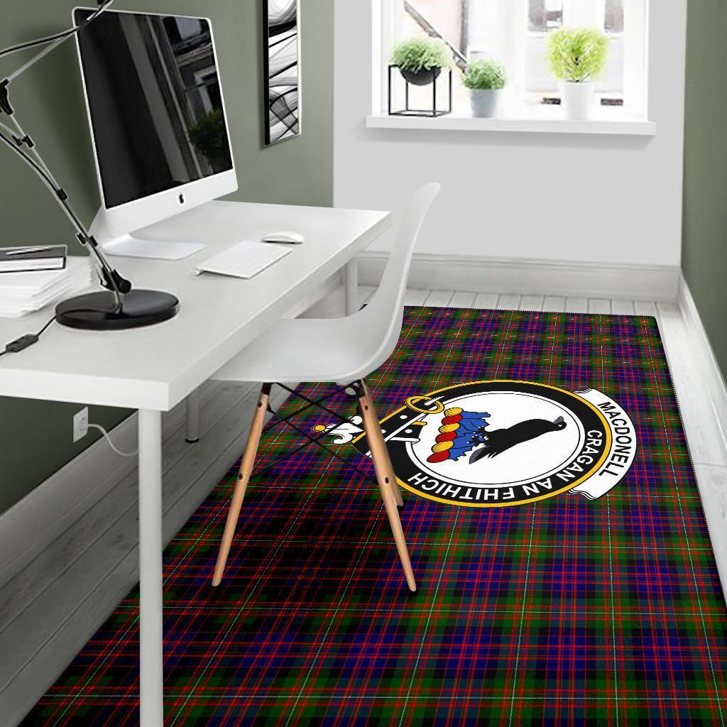 Macdonell Of Glengarry Tartan Crest Area Rug