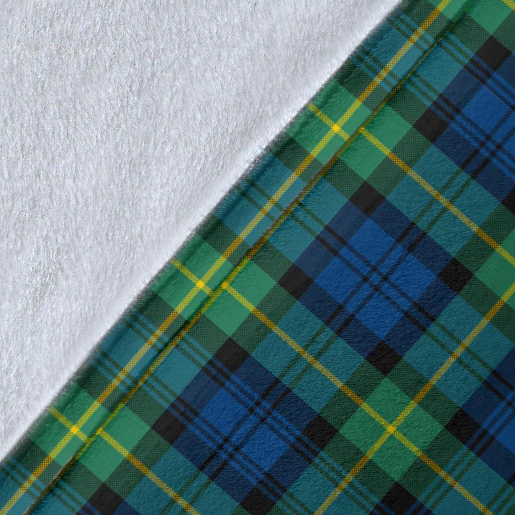 Gordon Ancient Tartan Crest Blanket Wave Style